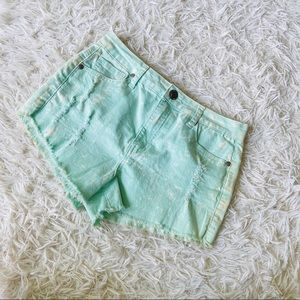 Tie dye colored shorts